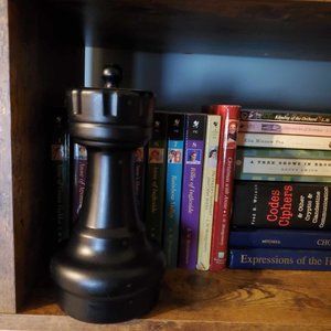 Large Decorative 9 Inch Tall Black Rook Piece Chess Mega Chess Piece
